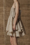 Mutedance 25 Spring/Summer Double Layer Off-shoulder Dress MD-MD25SS05-SAND